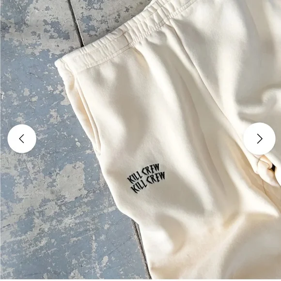 NWT Kill Crew Cream Sweat Joggers - Picture 2 of 4